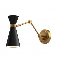 WV574524MBAG-Blake 5-in Aged Gold/Matte Black 1 Light Wall/Vanity WV574524MBAG-Blake 5-in Aged Gold/Matte Black 1 Light Wall/Vanity