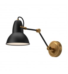  WV576027MBAG-Felix 6-in Aged Gold/Matte Black 1 Light Wall/Vanity