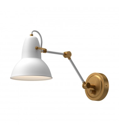  WV576027WHAG-Felix 6-in Aged Gold/White 1 Light Wall/Vanity