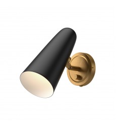  WV578805MBAG-Daniel 5-in Aged Gold/Matte Black 1 Light Wall/Vanity