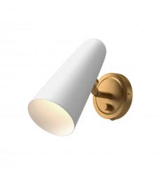  WV578805WHAG-Daniel 5-in Aged Gold/White 1 Light Wall/Vanity