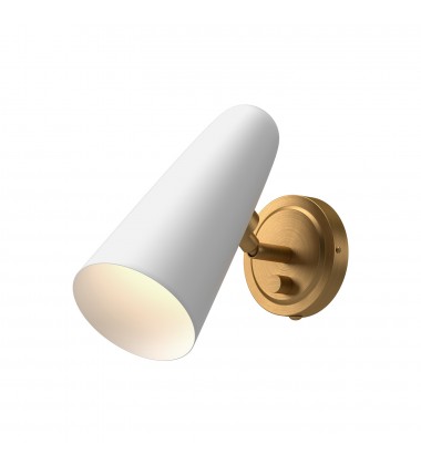  WV578805WHAG-Daniel 5-in Aged Gold/White 1 Light Wall/Vanity