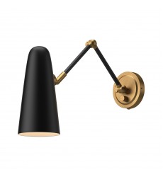  WV578925MBAG-Daniel 24-in Aged Gold/Matte Black 1 Light Wall/Vanity