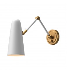  WV578925WHAG-Daniel 24-in Aged Gold/White 1 Light Wall/Vanity