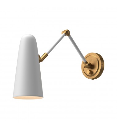  WV578925WHAG-Daniel 24-in Aged Gold/White 1 Light Wall/Vanity