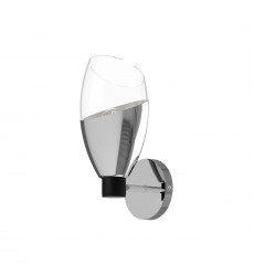 WV587105CHCL-Capri 5-in Chrome/Clear Glass 1 Light Wall/Vanity  WV587105CHCL-Capri 5-in Chrome/Clear Glass 1 Light Wall/Vanity