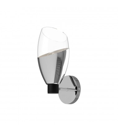 WV587105CHCL-Capri 5-in Chrome/Clear Glass 1 Light Wall/Vanity  WV587105CHCL-Capri 5-in Chrome/Clear Glass 1 Light Wall/Vanity