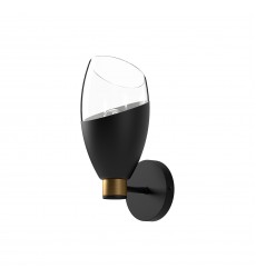 WV587105MBCL-Capri 5-in Clear Glass/Matte Black 1 Light Wall/Vanity  WV587105MBCL-Capri 5-in Clear Glass/Matte Black 1 Light Wall/Vanity