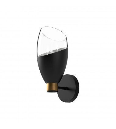 WV587105MBCL-Capri 5-in Clear Glass/Matte Black 1 Light Wall/Vanity  WV587105MBCL-Capri 5-in Clear Glass/Matte Black 1 Light Wall/Vanity