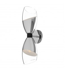WV587224CHCL-Capri 5-in Chrome/Clear Glass 2 Lights Wall/Vanity  WV587224CHCL-Capri 5-in Chrome/Clear Glass 2 Lights Wall/Vanity