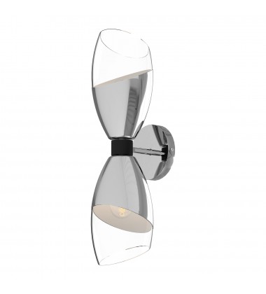 WV587224CHCL-Capri 5-in Chrome/Clear Glass 2 Lights Wall/Vanity  WV587224CHCL-Capri 5-in Chrome/Clear Glass 2 Lights Wall/Vanity