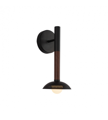 WV616114MBOP-UNV-Arden 14-in Matte Black/Opal Glass LED Wall/Vanity Light