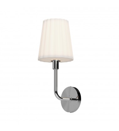  WV628107CHOP-Plisse 7-in Chrome/Opal Matte Glass 1 Light Wall/Vanity