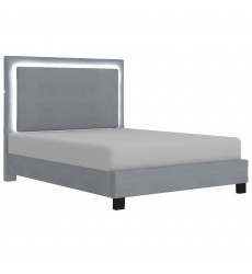  Lumina-60'' Platform Bed-Grey (101-088Q-GY) - Worldwide HomeFurnishings