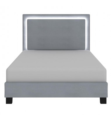  Lumina-60'' Platform Bed-Grey (101-088Q-GY) - Worldwide HomeFurnishings
