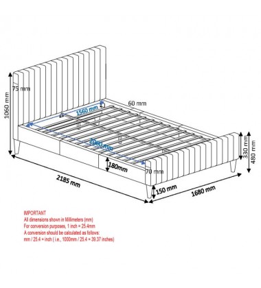  Hannah-60'' Platform Bed-Charcoal (101-622Q-CH) - Worldwide HomeFurnishings