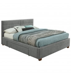  Emilio-60'' Platform Bed-Light Grey (101-633Q-LG) - Worldwide HomeFurnishings