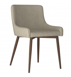  Bianca-Side Chair-Beige/Walnut Leg (202-086BG/WAL) Side Chair - Worldwide HomeFurnishings