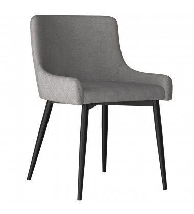  Bianca-Side Chair-Grey/Black Leg (202-086GY/BK) Side Chair - Worldwide HomeFurnishings