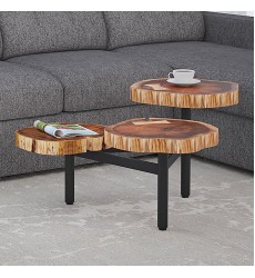  Anika-Tripod Coffee Table-Natural (301-557NT) - Worldwide HomeFurnishings
