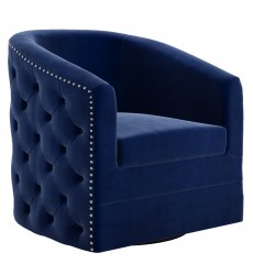  Velci-Swivel Accent Chair-Blue (403-373BLU) - Worldwide HomeFurnishings