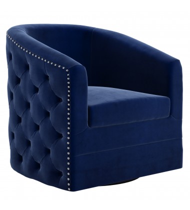  Velci-Swivel Accent Chair-Blue (403-373BLU) - Worldwide HomeFurnishings