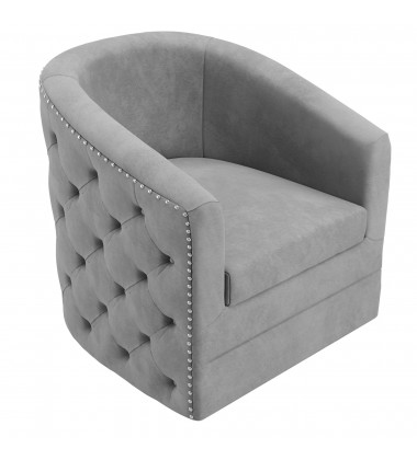  Velci-Swivel Accent Chair-Grey (403-373GY) - Worldwide HomeFurnishings