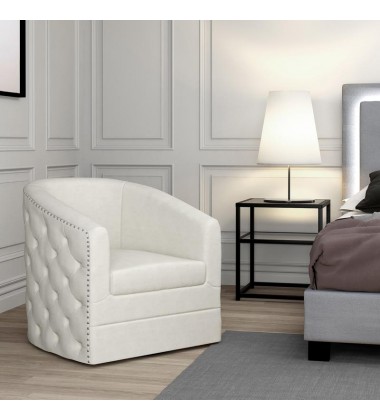 Velci-Swivel Accent Chair-Ivory (403-373IV) - Worldwide HomeFurnishings