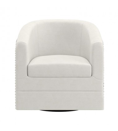  Velci-Swivel Accent Chair-Ivory (403-373IV) - Worldwide HomeFurnishings