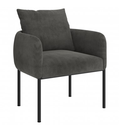  Petrie-Accent Chair-Charcoal/Bk Leg (403-556CH/BK) - Worldwide HomeFurnishings
