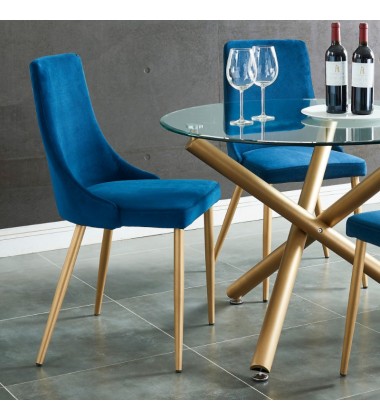  Carmilla-Side Chair-Blue (202-353BLU) Side Chair - Worldwide HomeFurnishings