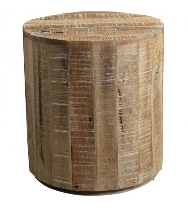  Eva-Accent Table-Distressed Natural (501-126NT) - Worldwide HomeFurnishings