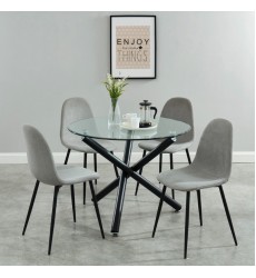  Suzette/Olly Gy-5Pc Dining Set (207-476/606GY) - Worldwide HomeFurnishings