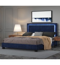  Worldwide -LUMINA-60'' PLATFORM BED-BLUE - (101-088Q-BL)