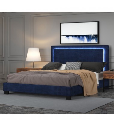  Worldwide -LUMINA-60'' PLATFORM BED-BLUE - (101-088Q-BL)