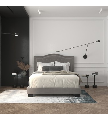 Worldwide -PIXIE-60'' BED-LIGHT GREY - (101-296Q-LGY) Worldwide -PIXIE-60'' BED-LIGHT GREY - (101-296Q-LGY)