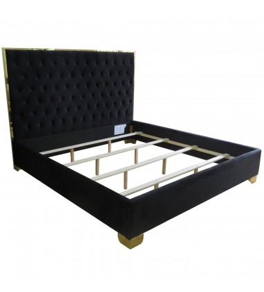  Worldwide -LUCILLE-78'' BED-BLACK/GOLD - (101-596K-BK_GL)