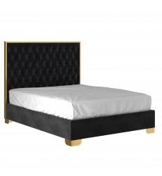  Worldwide -LUCILLE-60'' BED-BLACK/GOLD - (101-596Q-BK_GL)