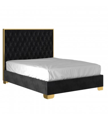  Worldwide -LUCILLE-60'' BED-BLACK/GOLD - (101-596Q-BK_GL)