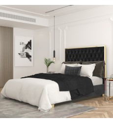  Worldwide -LUCILLE-60'' BED-BLACK/GOLD - (101-596Q-BK_GL)