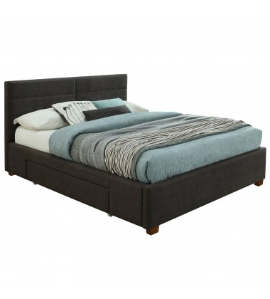  Worldwide -EMILIO-60'' PLATFORM BED-CHARCOAL - (101-633Q-CH)