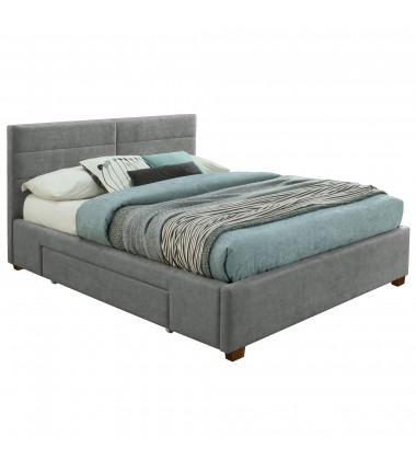  Worldwide -EMILIO-60'' PLATFORM BED-LIGHT GREY - (101-633Q-LG)