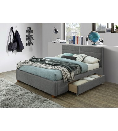  Worldwide -EMILIO-60'' PLATFORM BED-LIGHT GREY - (101-633Q-LG)