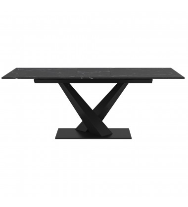  Worldwide -JULIUS-EXTENSION DINING TABLE-BLACK - (201-111BK)