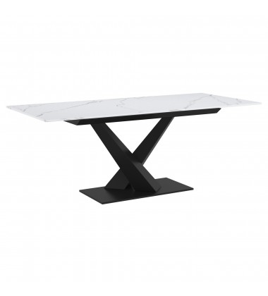 Worldwide -JULIUS-EXTENSION DINING TABLE-WHITE - (201-111WT)  Worldwide -JULIUS-EXTENSION DINING TABLE-WHITE - (201-111WT)