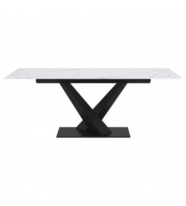 Worldwide -JULIUS-EXTENSION DINING TABLE-WHITE - (201-111WT)  Worldwide -JULIUS-EXTENSION DINING TABLE-WHITE - (201-111WT)