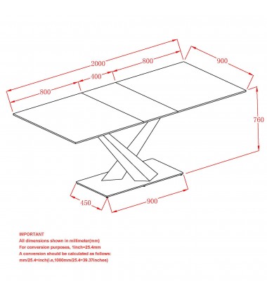 Worldwide -JULIUS-EXTENSION DINING TABLE-WHITE - (201-111WT)  Worldwide -JULIUS-EXTENSION DINING TABLE-WHITE - (201-111WT)
