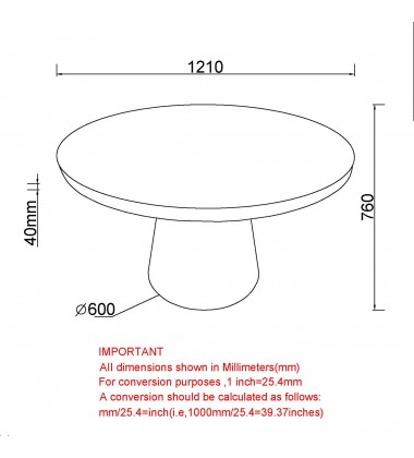  Worldwide -GODIVA-DINING TABLE-IVORY STONE - (201-142IV)
