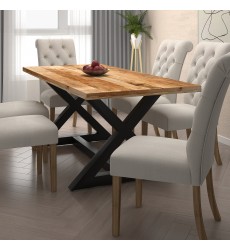  Worldwide -ZAX-DINING TABLE-NATURAL/BLACK - (201-147NAT_BK)