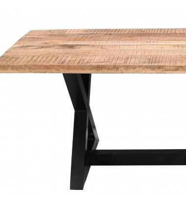  Worldwide -ZAX-DINING TABLE-NATURAL/BLACK - (201-147NAT_BK)